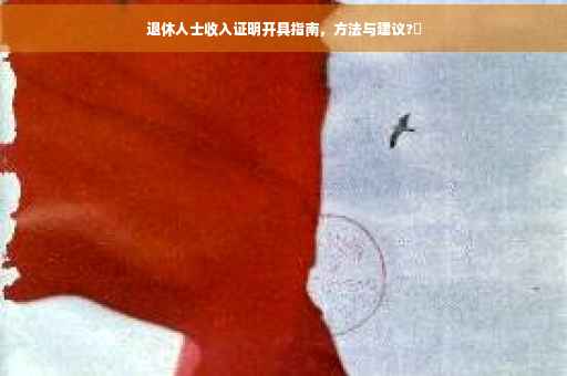 退休人士收入证明开具指南，方法与建议?✨