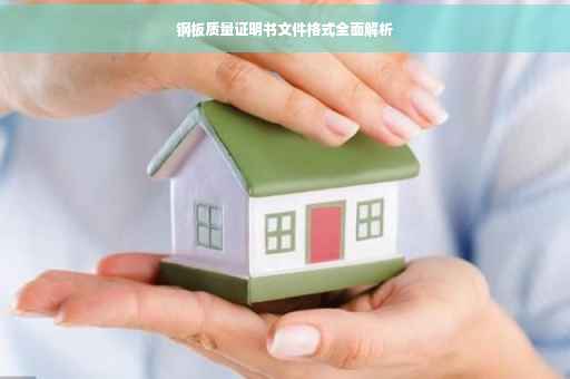 钢板质量证明书文件格式全面解析