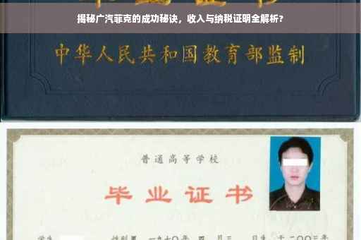 揭秘广汽菲克的成功秘诀，收入与纳税证明全解析?