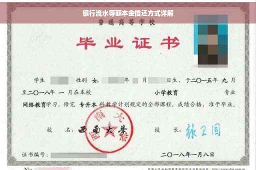 银行流水等额本金偿还方式详解