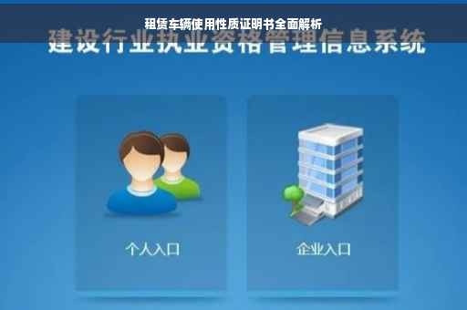 租赁车辆使用性质证明书全面解析