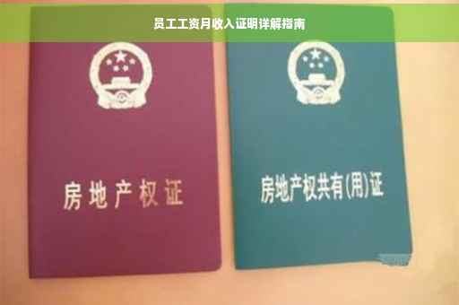 员工工资月收入证明详解指南