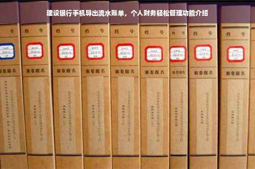 建设银行手机导出流水账单，个人财务轻松管理功能介绍