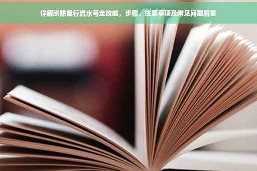 详解删除银行流水号全攻略，步骤、注意事项及常见问题解答