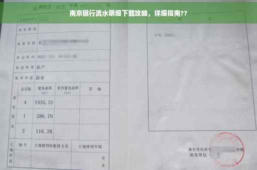 南京银行流水明细下载攻略，详细指南??