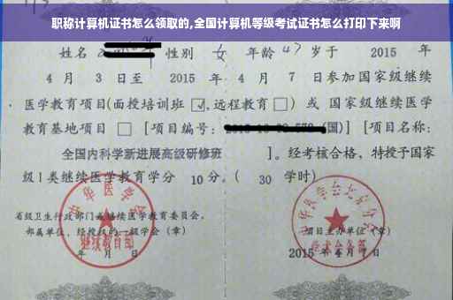 职称计算机证书怎么领取的,全国计算机等级考试证书怎么打印下来啊