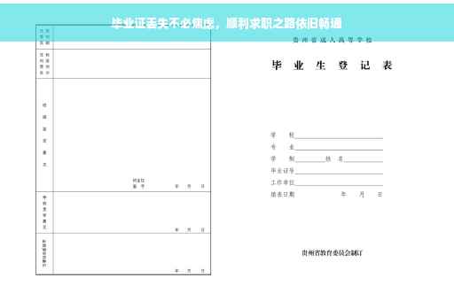 毕业证丢失不必焦虑，顺利求职之路依旧畅通