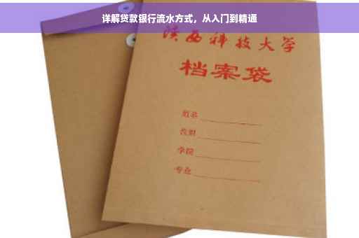 详解贷款银行流水方式，从入门到精通