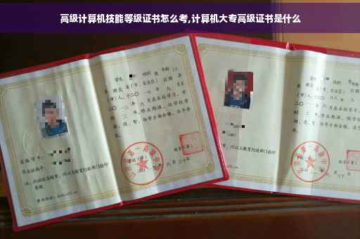高级计算机技能等级证书怎么考,计算机大专高级证书是什么