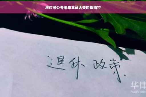 应对考公考编毕业证丢失的指南??