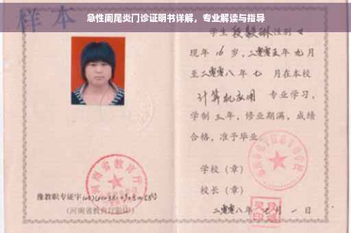 急性阑尾炎门诊证明书详解，专业解读与指导