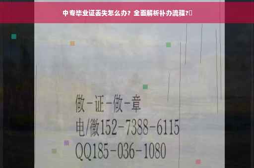 中专毕业证丢失怎么办？全面解析补办流程?✨