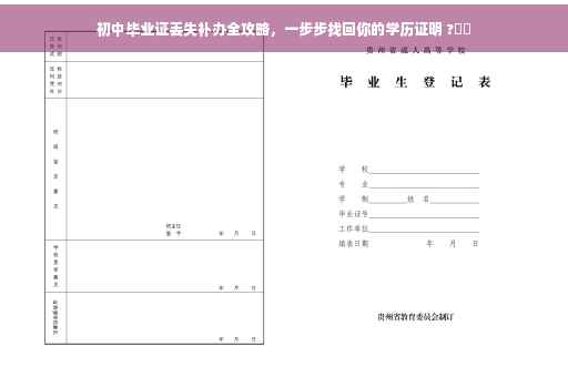 初中毕业证丢失补办全攻略，一步步找回你的学历证明 ?⚡️