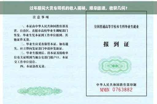过年期间大货车司机的收入揭秘，艰辛旅途，收获几何？