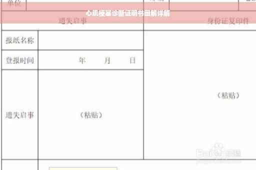 心肌梗塞诊断证明书图解详解