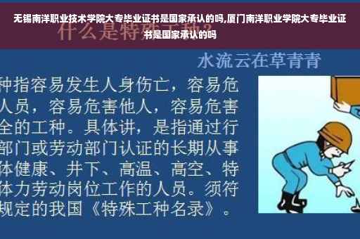 无锡南洋职业技术学院大专毕业证书是国家承认的吗,厦门南洋职业学院大专毕业证书是国家承认的吗