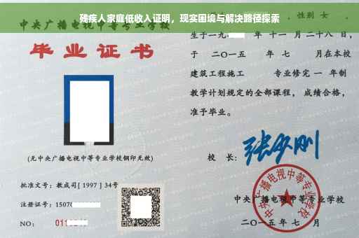 残疾人家庭低收入证明，现实困境与解决路径探索