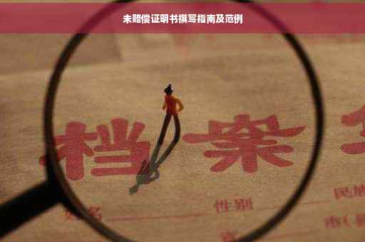 未赔偿证明书撰写指南及范例