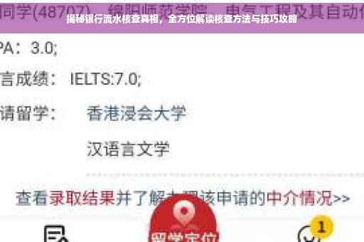 揭秘银行流水核查真相，全方位解读核查方法与技巧攻略