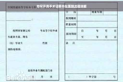 如何开具手术证明书在医院流程详解