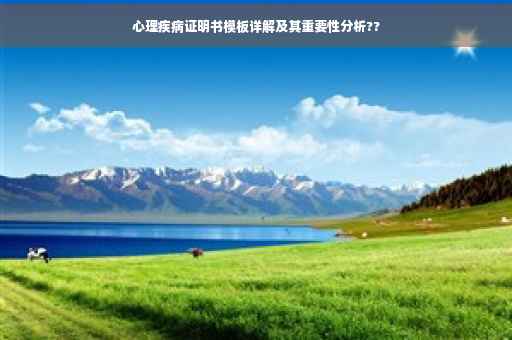 心理疾病证明书模板详解及其重要性分析??