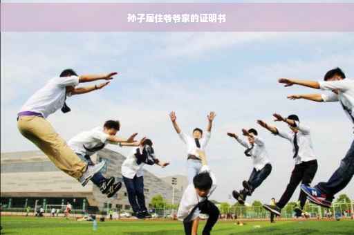 孙子居住爷爷家的证明书