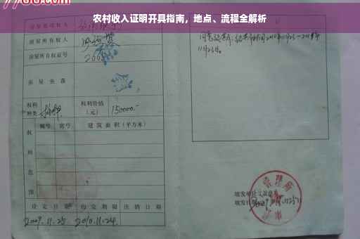 农村收入证明开具指南，地点、流程全解析