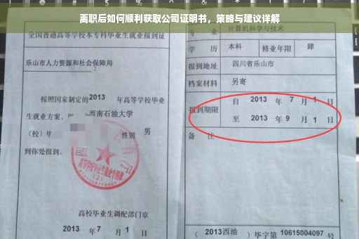 离职后如何顺利获取公司证明书，策略与建议详解