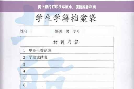 网上银行打印往年流水，便捷操作指南