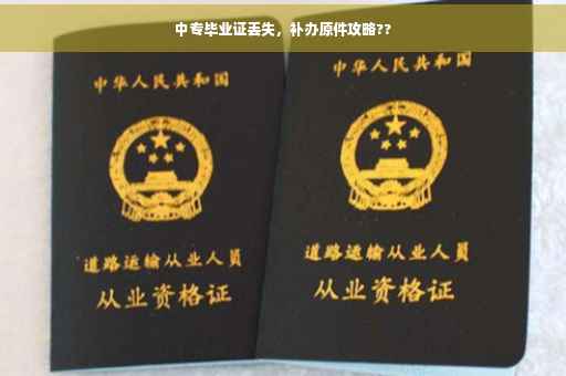 中专毕业证丢失，补办原件攻略??