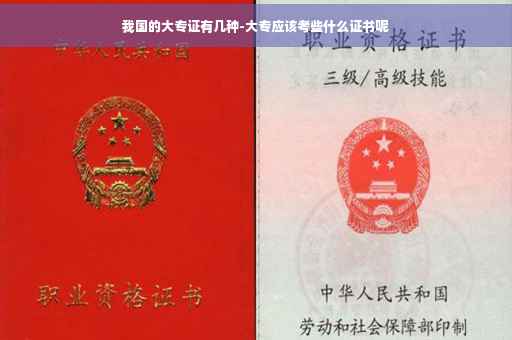 我国的大专证有几种-大专应该考些什么证书呢
