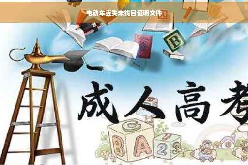 电动车丢失未找回证明文件