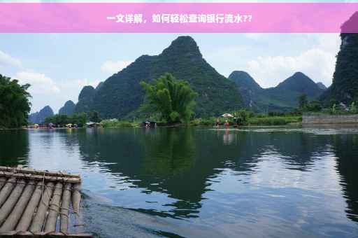 一文详解，如何轻松查询银行流水??