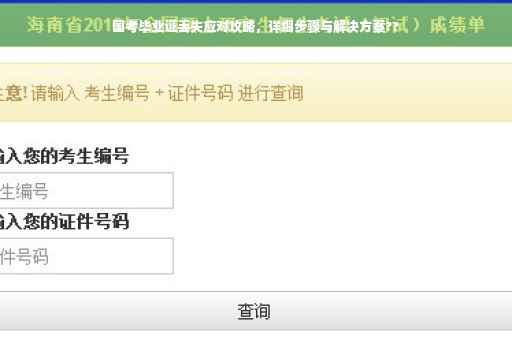国考毕业证丢失应对攻略，详细步骤与解决方案??