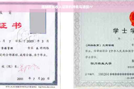 揭秘教师收入证明的种类与途径??