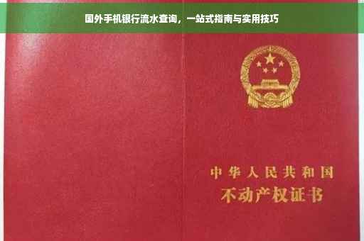国外手机银行流水查询，一站式指南与实用技巧