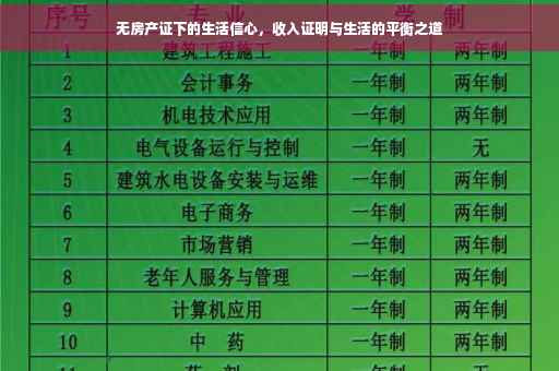 无房产证下的生活信心，收入证明与生活的平衡之道