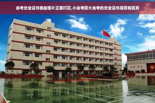 自考毕业证书模板图片正面打印,小自考和大自考的毕业证书是否有区别