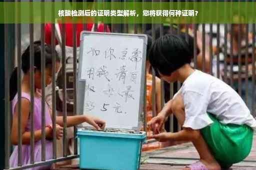 核酸检测后的证明类型解析，您将获得何种证明？