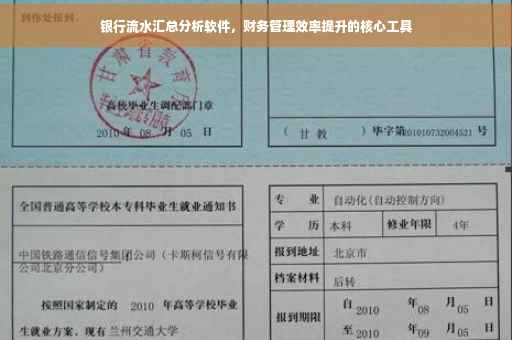 银行流水汇总分析软件，财务管理效率提升的核心工具