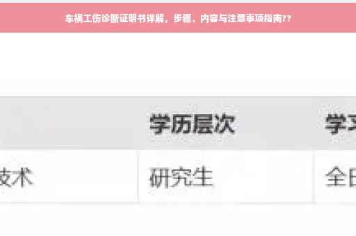 车祸工伤诊断证明书详解，步骤、内容与注意事项指南??
