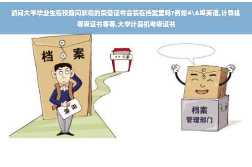 请问大学毕业生在校期间获得的荣誉证书会装在档案里吗?例如4级英语,计算机等级证书等等,大学计算机考级证书