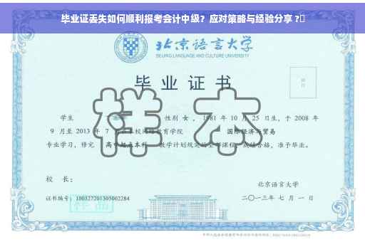 毕业证丢失如何顺利报考会计中级？应对策略与经验分享 ?✨