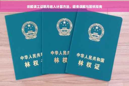 详解误工证明月收入计算方法，避免误解与困扰指南
