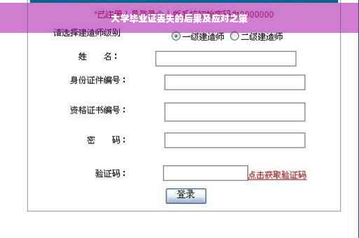 大学毕业证丢失的后果及应对之策
