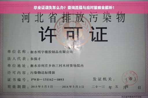 毕业证遗失怎么办？查询流程与应对策略全解析！