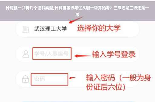 计算机一共有几个证书类型,计算机等级考试从哪一级开始考？三级还是二级还是一级
