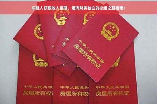 年轻人获取收入证明，迈向财务独立的必经之路指南?