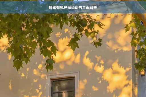 蜂蜜有机产品证明书全面解析