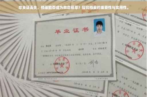 毕业证丢失，档案能否成为救命稻草？探究档案的重要性与实用性。